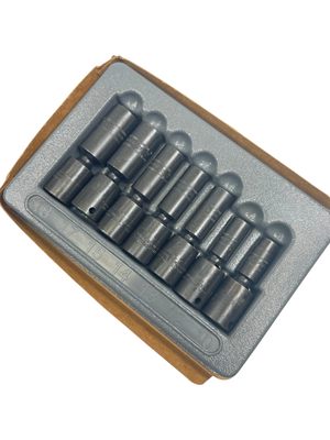Snap On 7 pc 3/8" Drive 6-Point Metric Flank Drive® Deep Impact Swivel Socket Set (10, 12-15, 17 and 18 mm), 207IPLFM