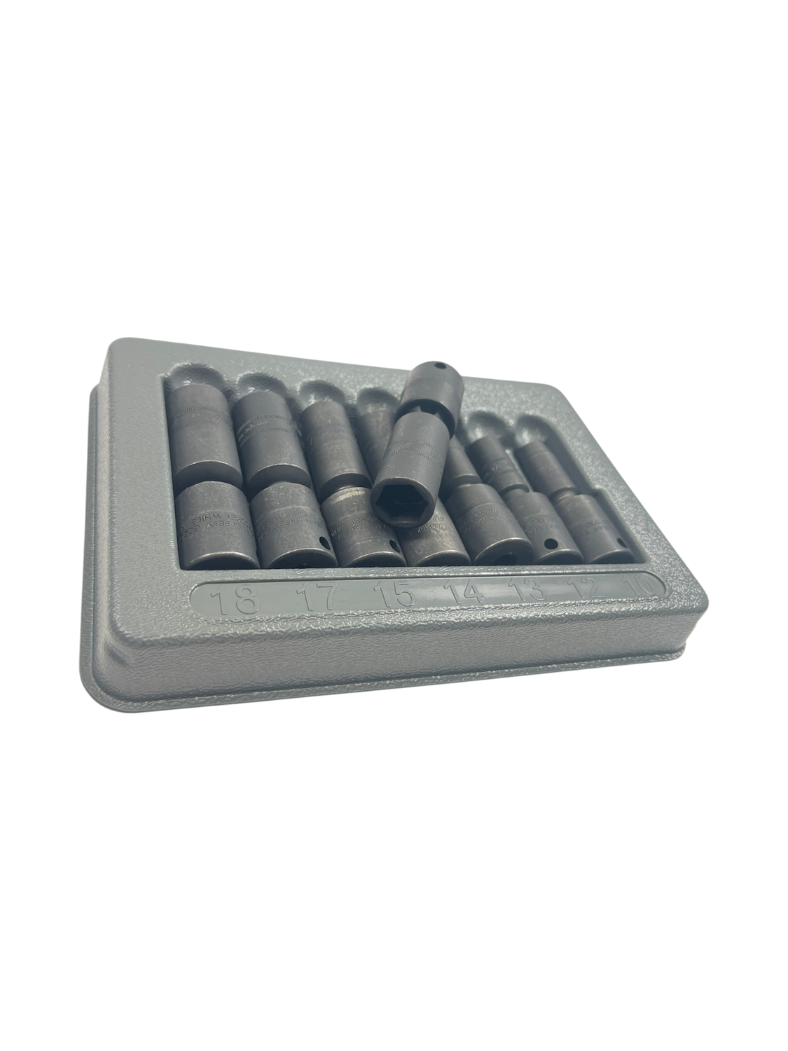 Snap On 8 pc 3/8" Drive 6-Point Metric Flank Drive® Deep Impact Swivel Socket Set (10, 12-16, 17 and 18 mm), 207IPLFM