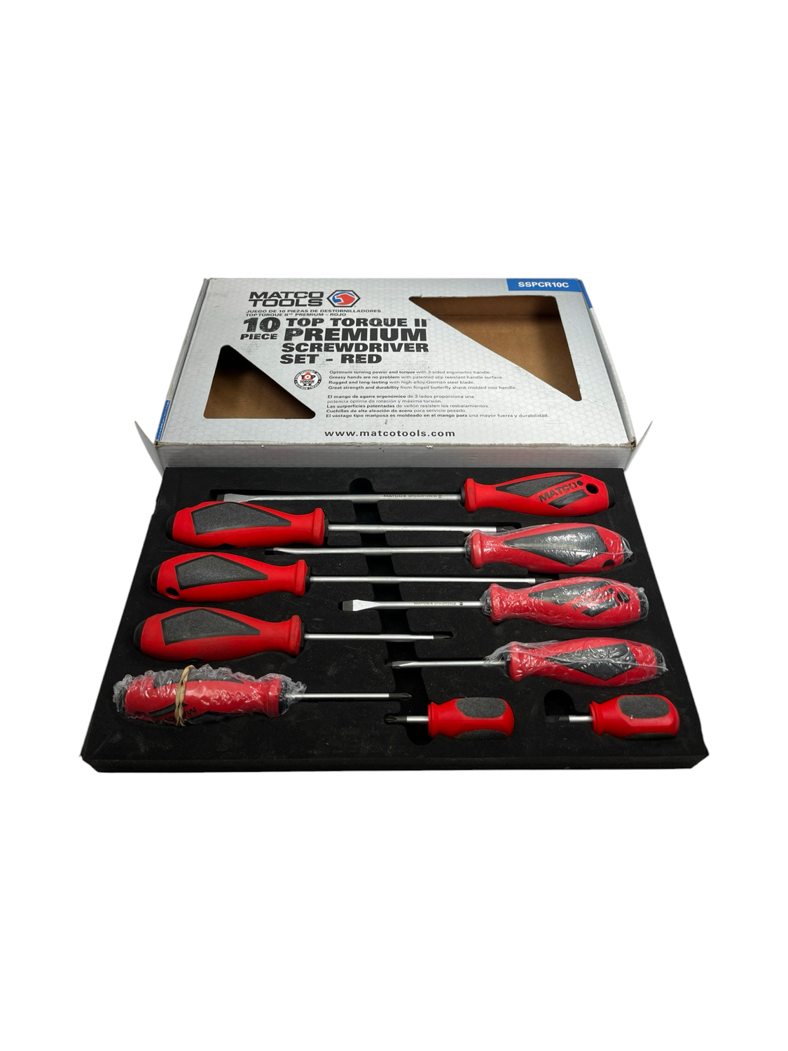 Matco 10pc Red Screwdriver Set, SSPCR10C