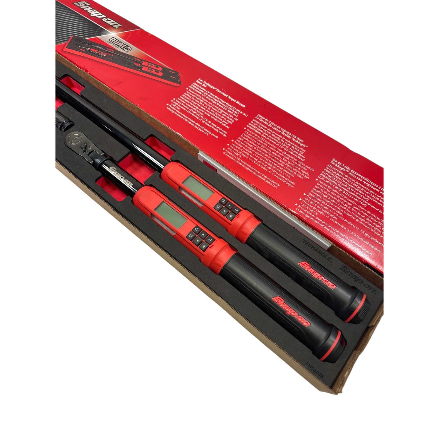 Snap On 3pc TechAngle Flex-Head Torque Wrench Foam Set, ATECHFSET02R