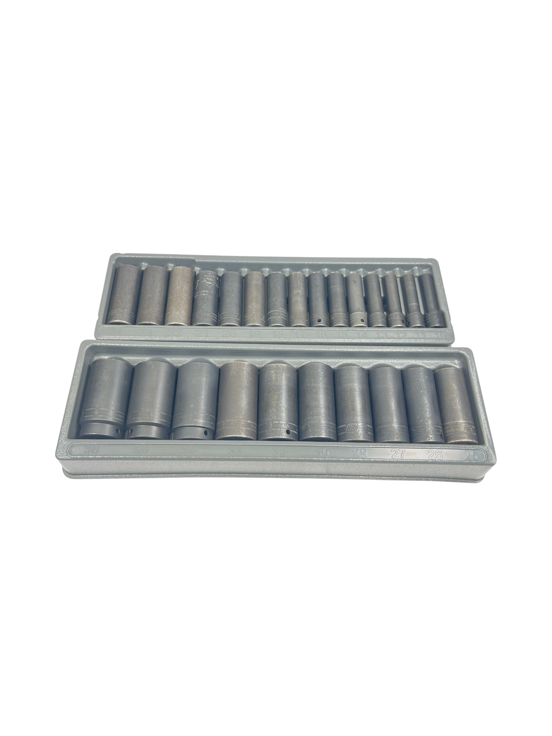 Snap On 25 pc 1/2" Drive 6-Point Metric Flank Drive® Deep Impact Socket Set (10-27, 29-36 mm), 325SIMM