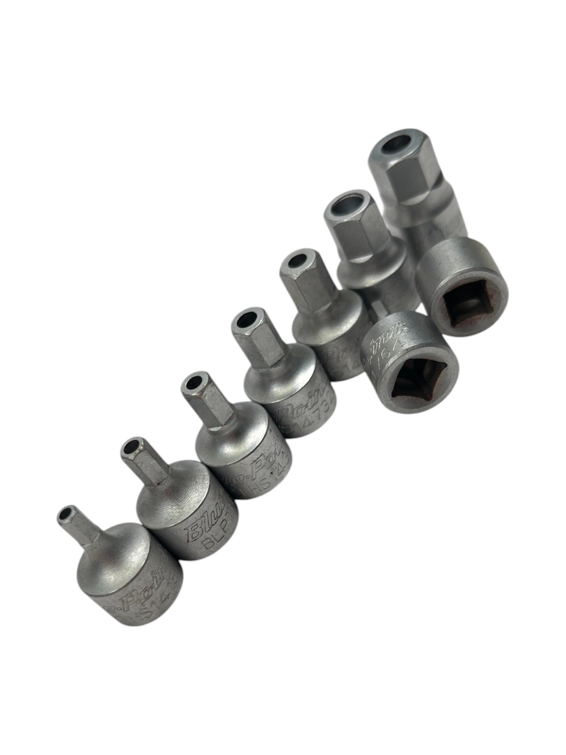 Blue Point 9pc Tamper Resistant Stubby Hex Socket Driver Set(1/16-3/8”)