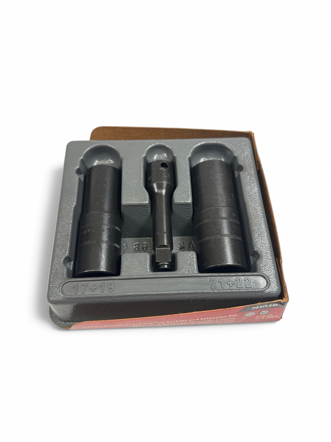 Snap On 3 pc 3/8" Drive Lug Nut Socket Set, 203FLSM