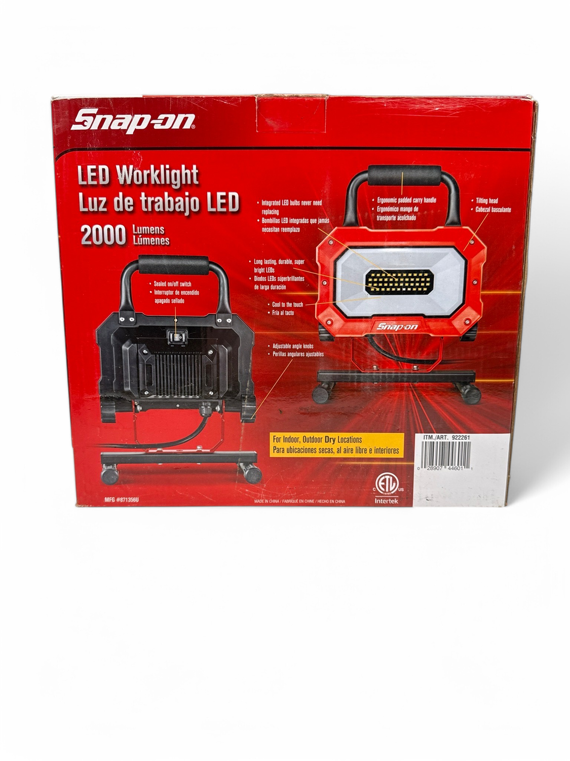 Snap On 2000 Lumen Work Light, 922261