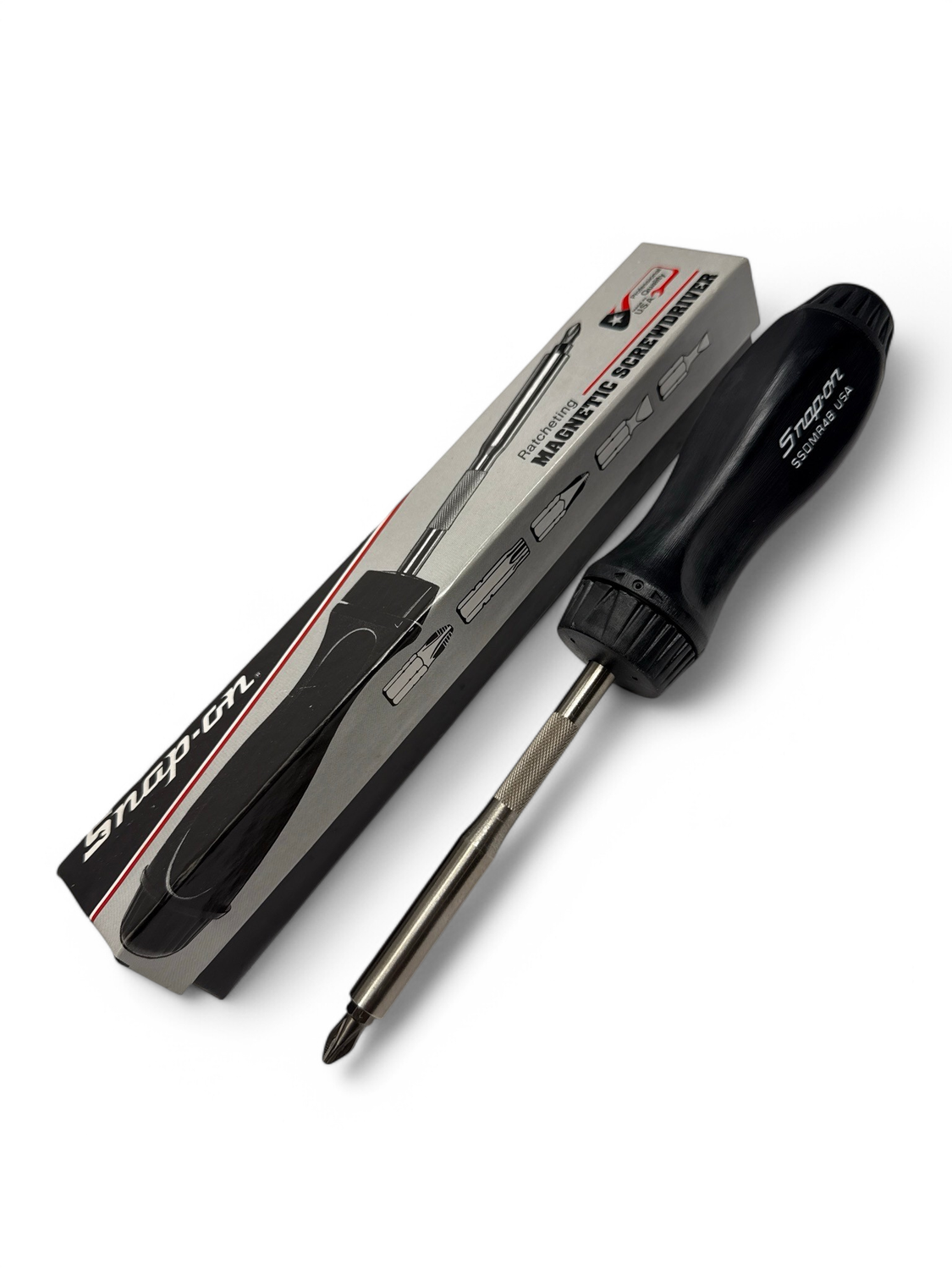 Snap On 8-3/4" Ratcheting Standard Screwdriver (Black), SSDMR4B - Shop ...