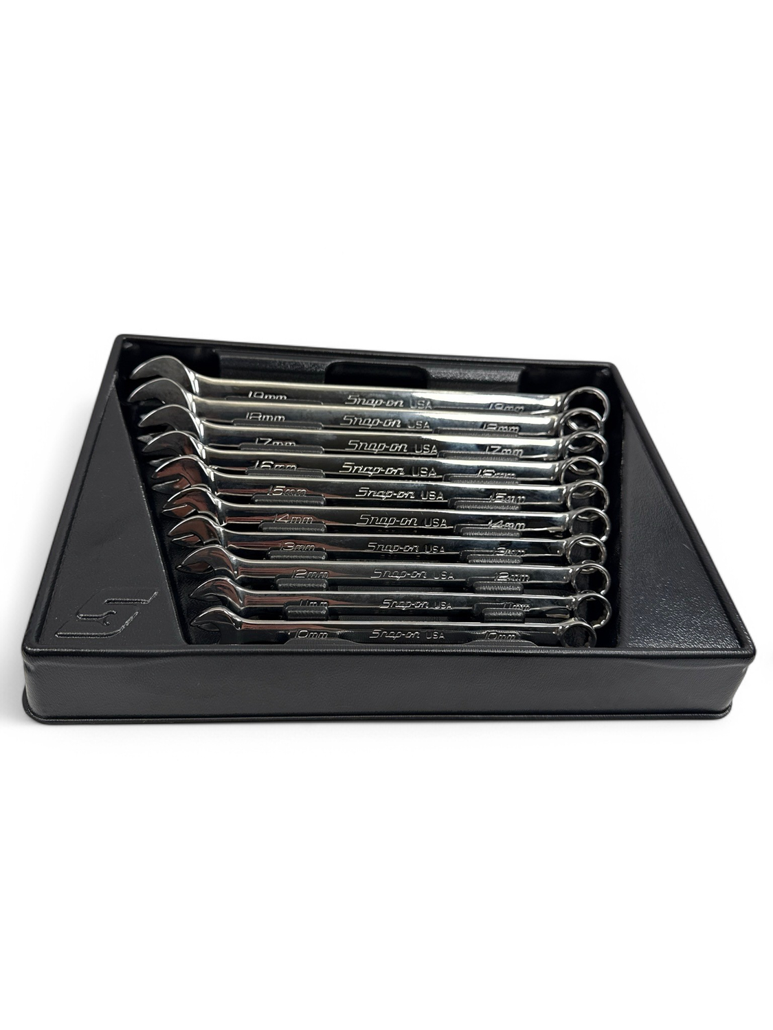 Snap On 10 Pc. 12-Point Metric Flank Drive Plus Combination Wrench Set (10–19 mm) SOEXM710