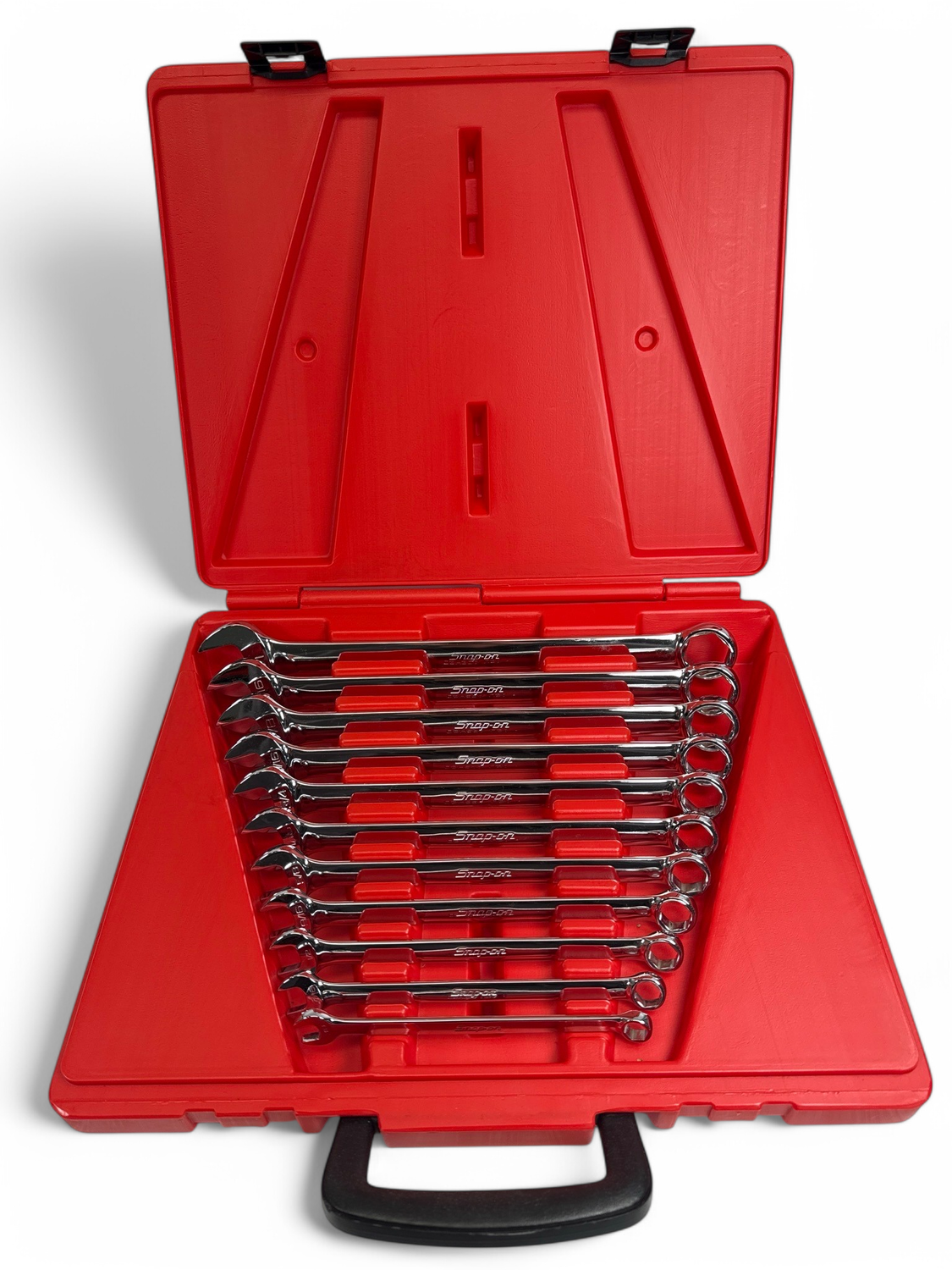 Snap On 11 pc 6-Point SAE Flank Drive® Combination Wrench Set (3/8–1"), OSH711B