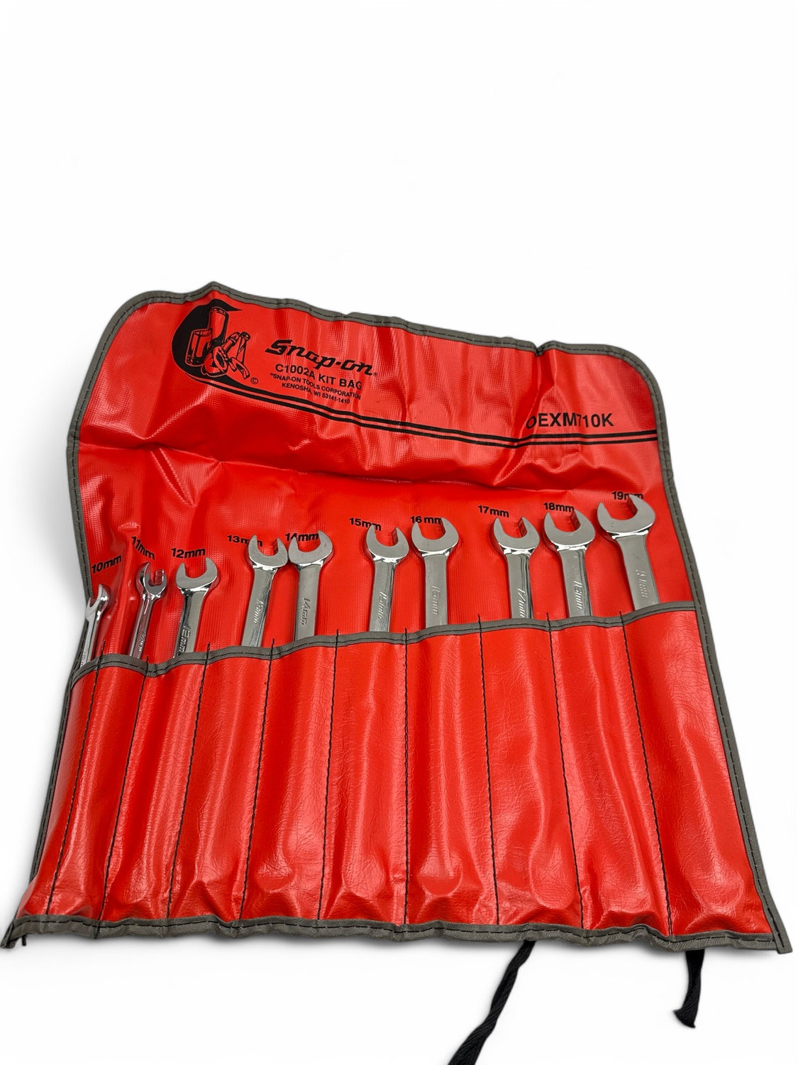 Snap On 10 Pc. 12-Point Metric Flank Drive Plus Combination Wrench Set ,(10–19 mm), SOEXM710K