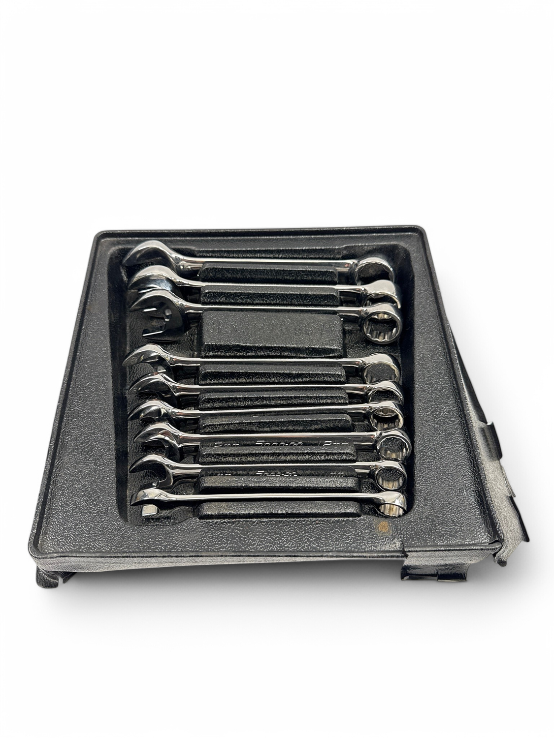 Snap On 9pc 12-Point Metric Flank Drive Short Combination Wrench Set (10-16 17-19 mm), OEXSM710B