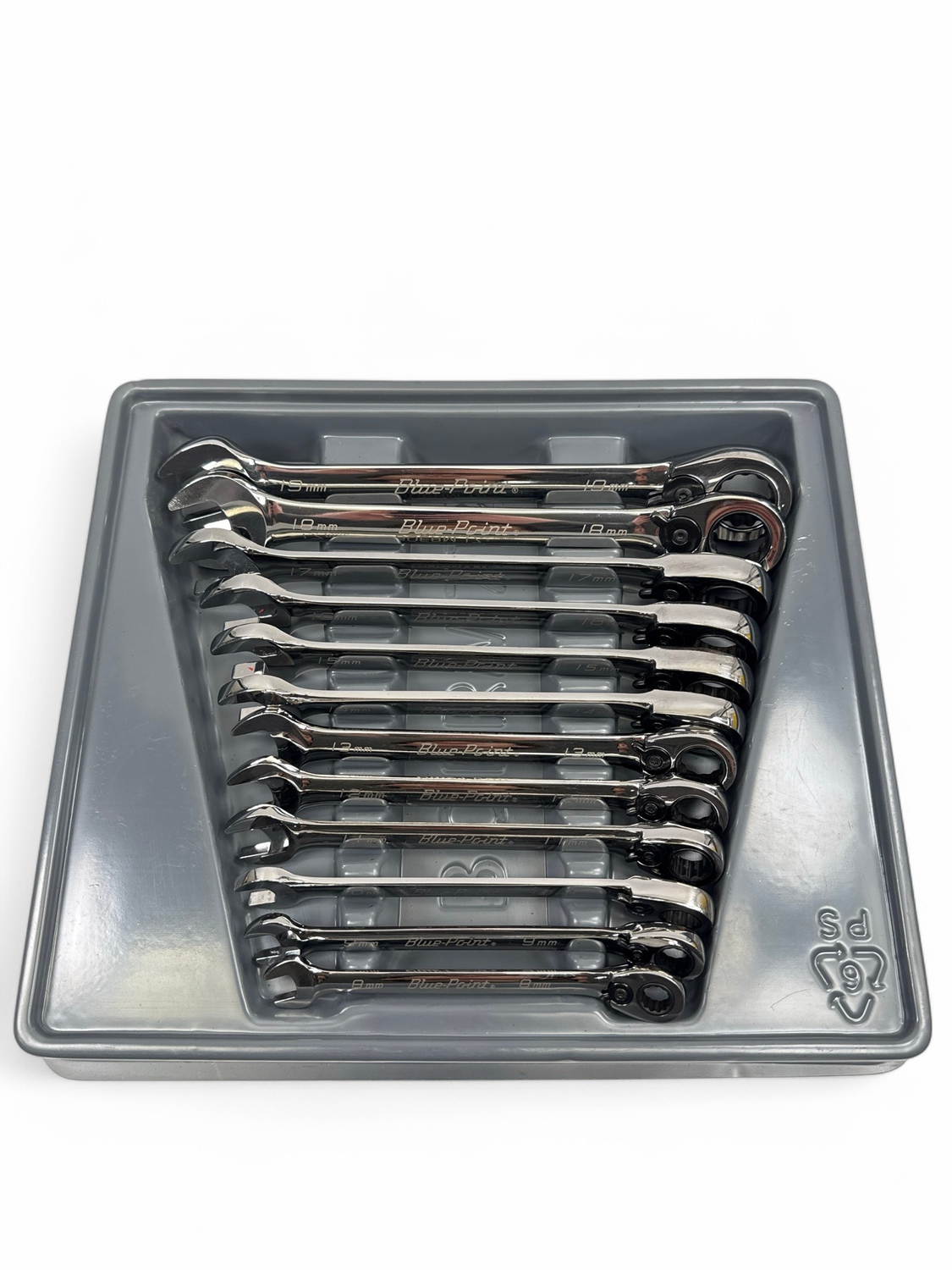 Blue Point 12 Pc. 12-Point Metric 15° Offset Ratcheting Combination Wrench Set (8-19 mm) BOERM712