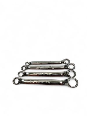 Snap On 4pc SAE 6pt 10° Offset Midget Box Wrench, (5/32-11/32”)