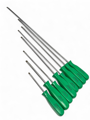 Snap On 8pc Flat Head Hard Handle Screwdriver Set