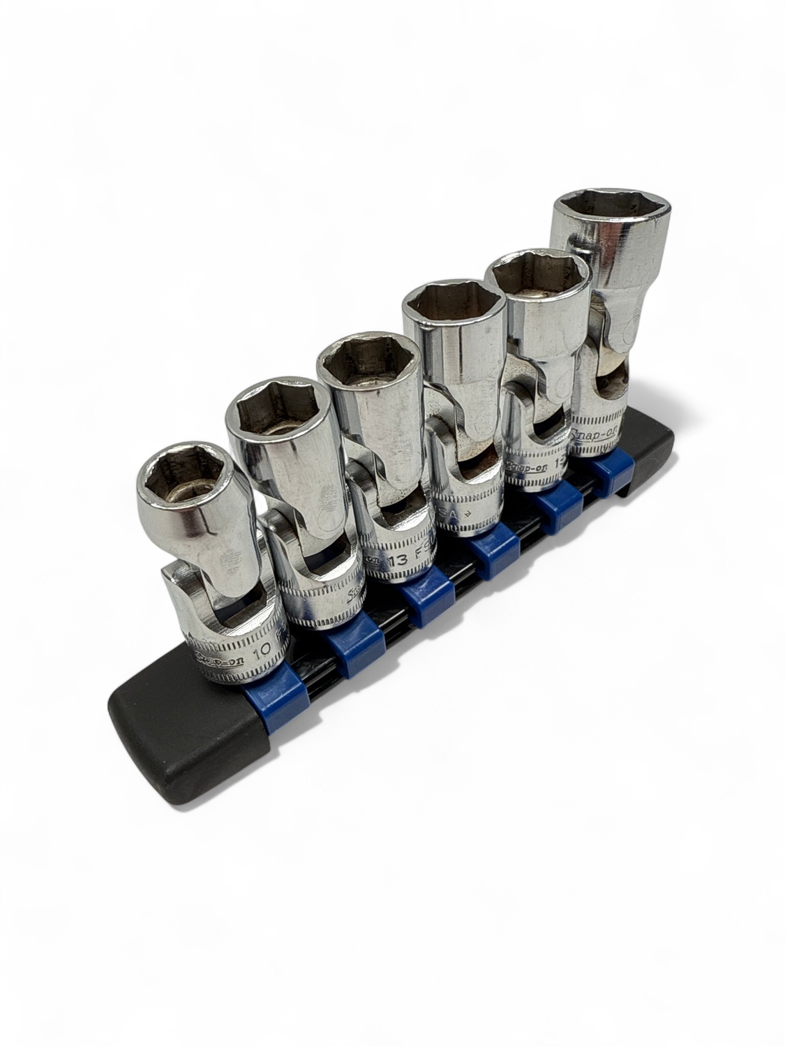 Snap On 6 pc 3/8" Drive 6-Point Metric Flank Drive® Shallow Flex Socket Set, 206FSUMA