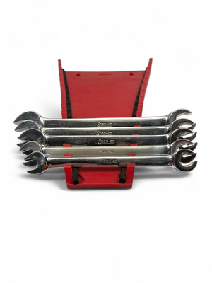Snap On 5 pc 6-Point SAE Open-End/ Flare Nut Wrench Set (3/8-5/8"), RXS605B