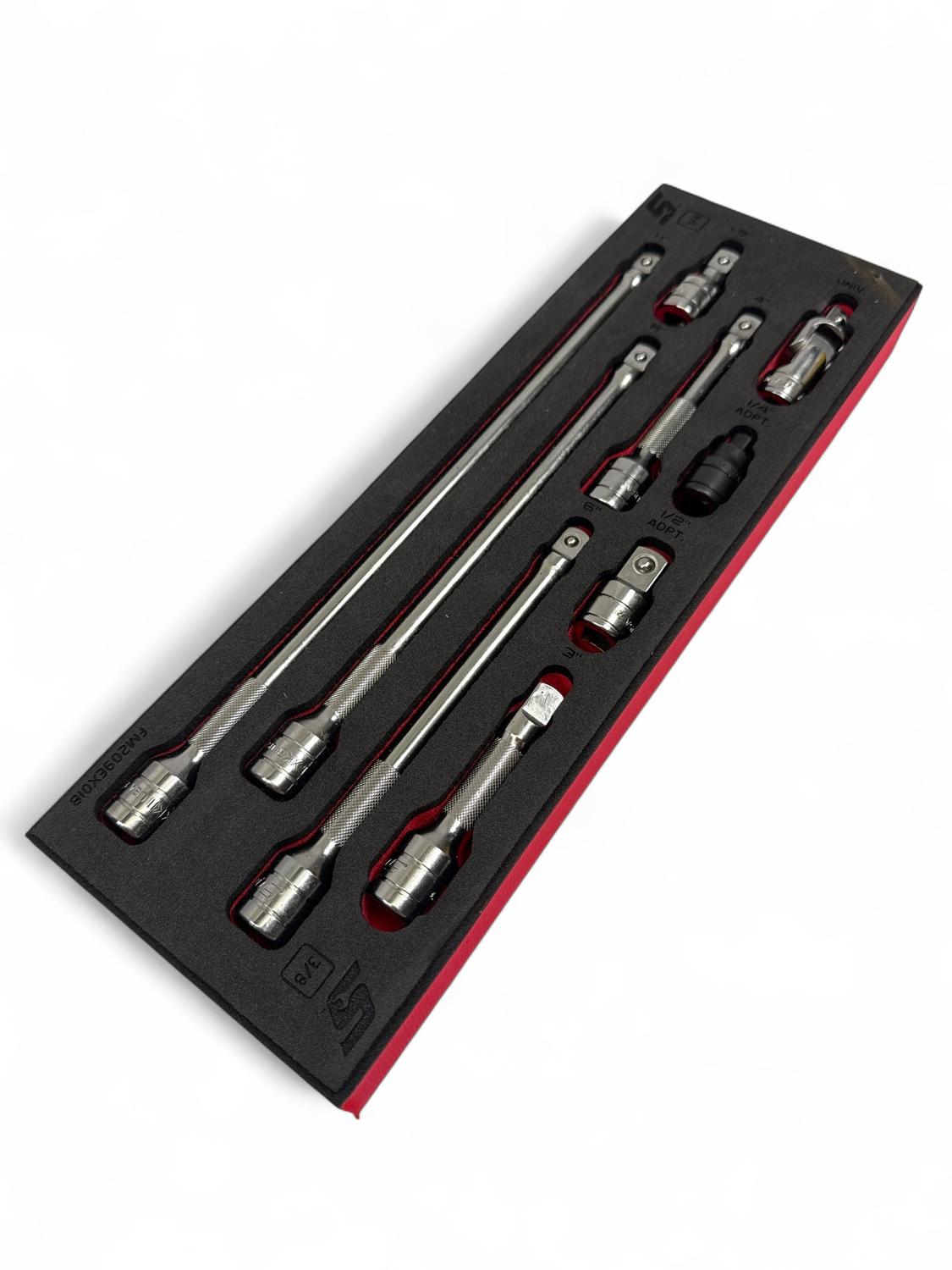 Snap On 9 Pc. 3/8" Drive Extension and Adaptor Foam Set, 209AFXAFR