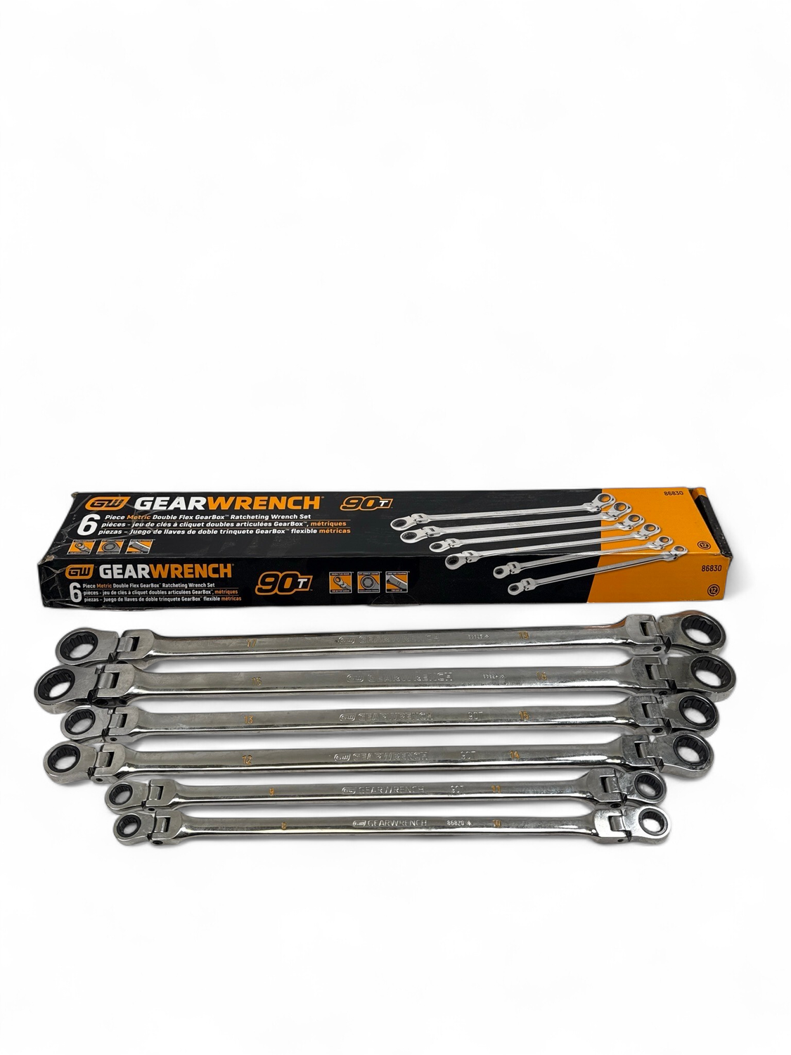 Gearwrench 6pc Double Flex Gearbox Ratcheting Wrench Set, 86830