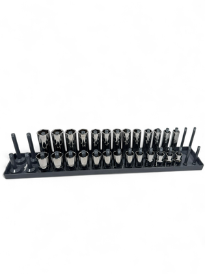 Snap On 13 pc 1/2 Snap On 13 pc 1/2" Drive 12-Point Metric Flank Drive® Shallow Socket Set (12-24 mm) & Snap On 13 pc 1/2" Drive 6-Point Metric Flank Drive® Deep Socket Set (12-24 mm), 313SWMYA, 313TSMYA