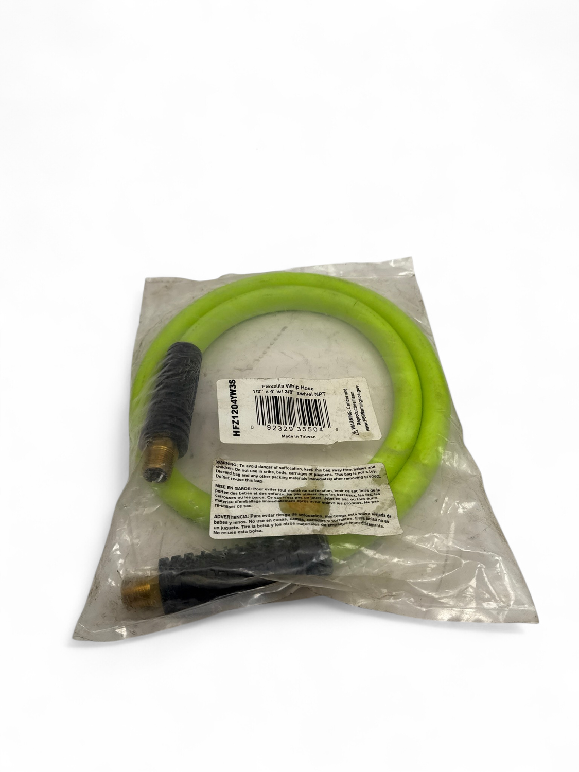 Flexzilla 4 Ft 3/8” Flexible Swivel NPT, HFZ1204YW3S