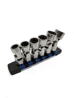 Snap On 6 pc 3/8" Drive 12-Point Metric Flank Drive® Shallow Flex Socket Set, 206FUA