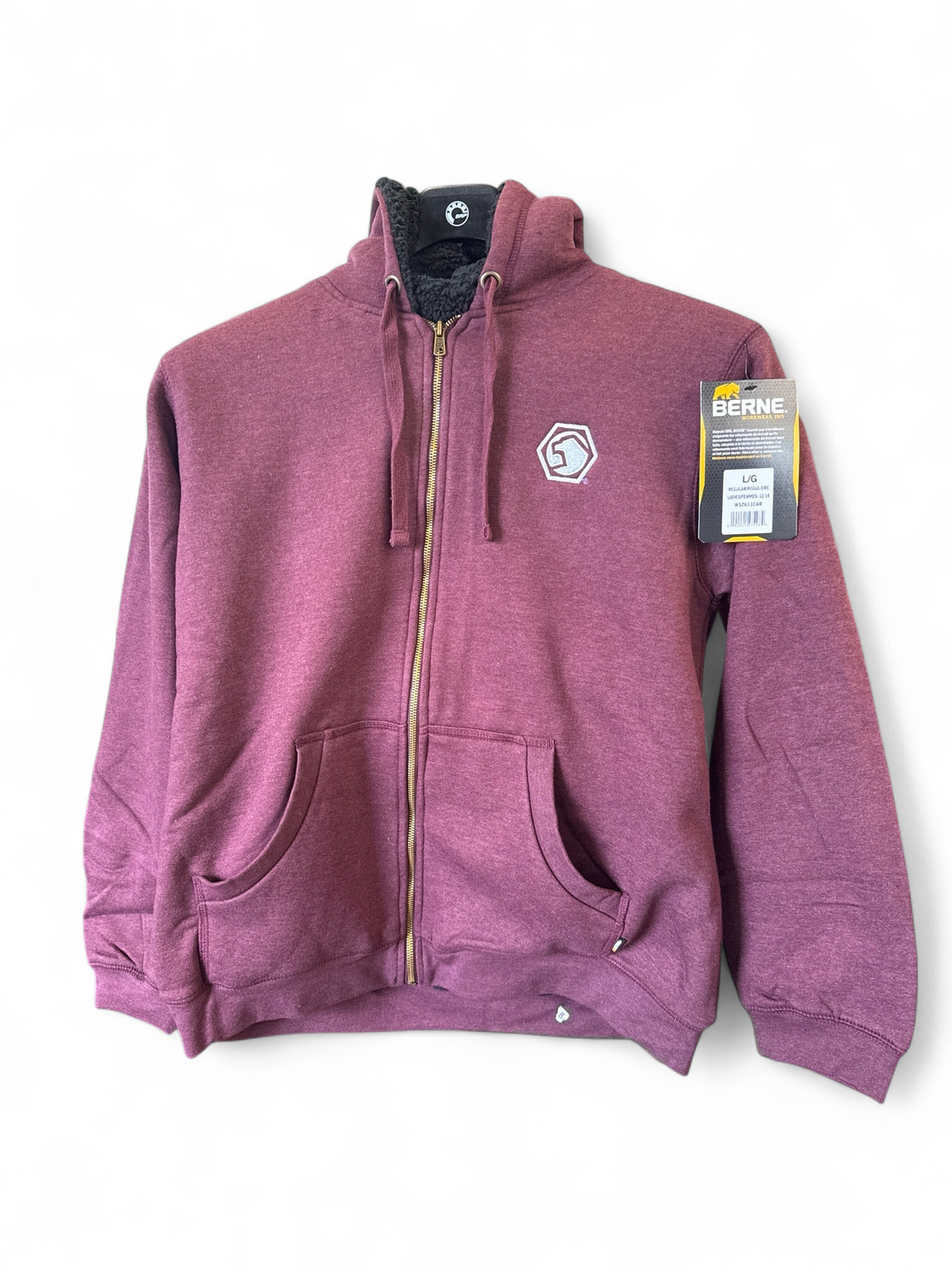 Berne Matco Stitched Woman’s Sherpa-Lined Zip Up Hoodie