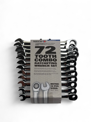 Matco 12pc 72 Tooth Metric Combination Ratcheting Wrench Set, S7GRCM12