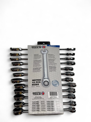 Matco 12pc 72 Tooth Metric Combination Ratcheting Wrench Set, S7GRCM12