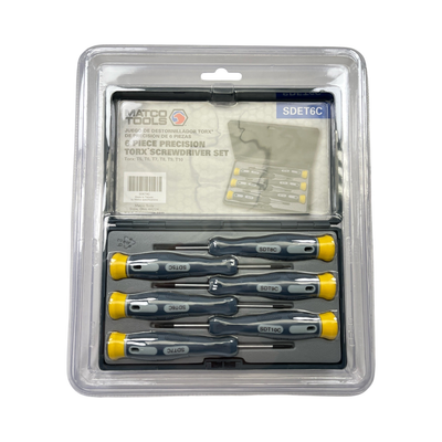 Matco Tools 6 Piece Precision Torx Screwdriver Set (T5-T10), SDET6C