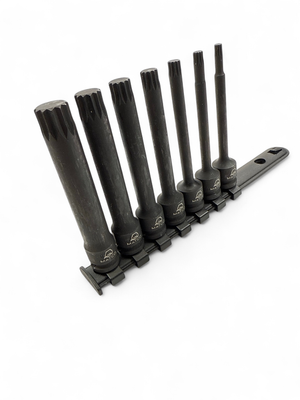 Matco 7 Pc 3/8" Drive Long Impact ADV Triple Square Bit Set, SBPQLM7V