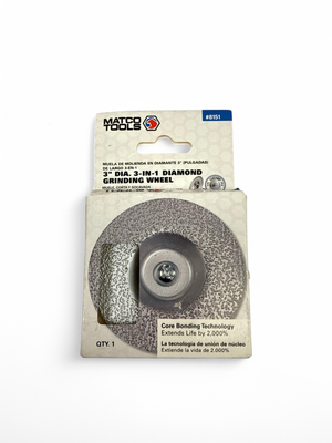Matco 3” Diamond Grinding Wheel, 8151 Matco 3” Diamond Grinding Wheel, 8151