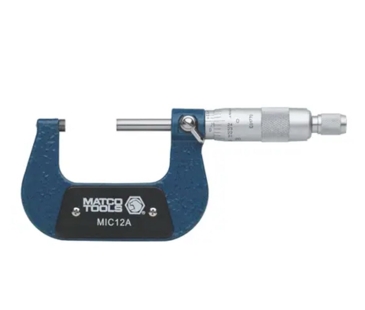 Matco 1-2” Outside Micrometer, MIC12A