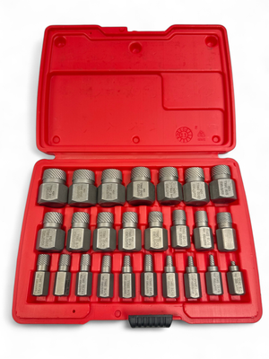 Matco Tools 25pc Hexagonal Head Multi Spline Screw Extractor Set, SEXS25