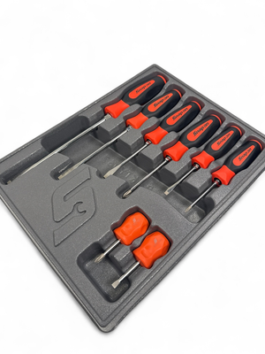Snap On 8 Pc. Instinct Soft Grip Combination Screwdriver Set, SGDX80BO ...