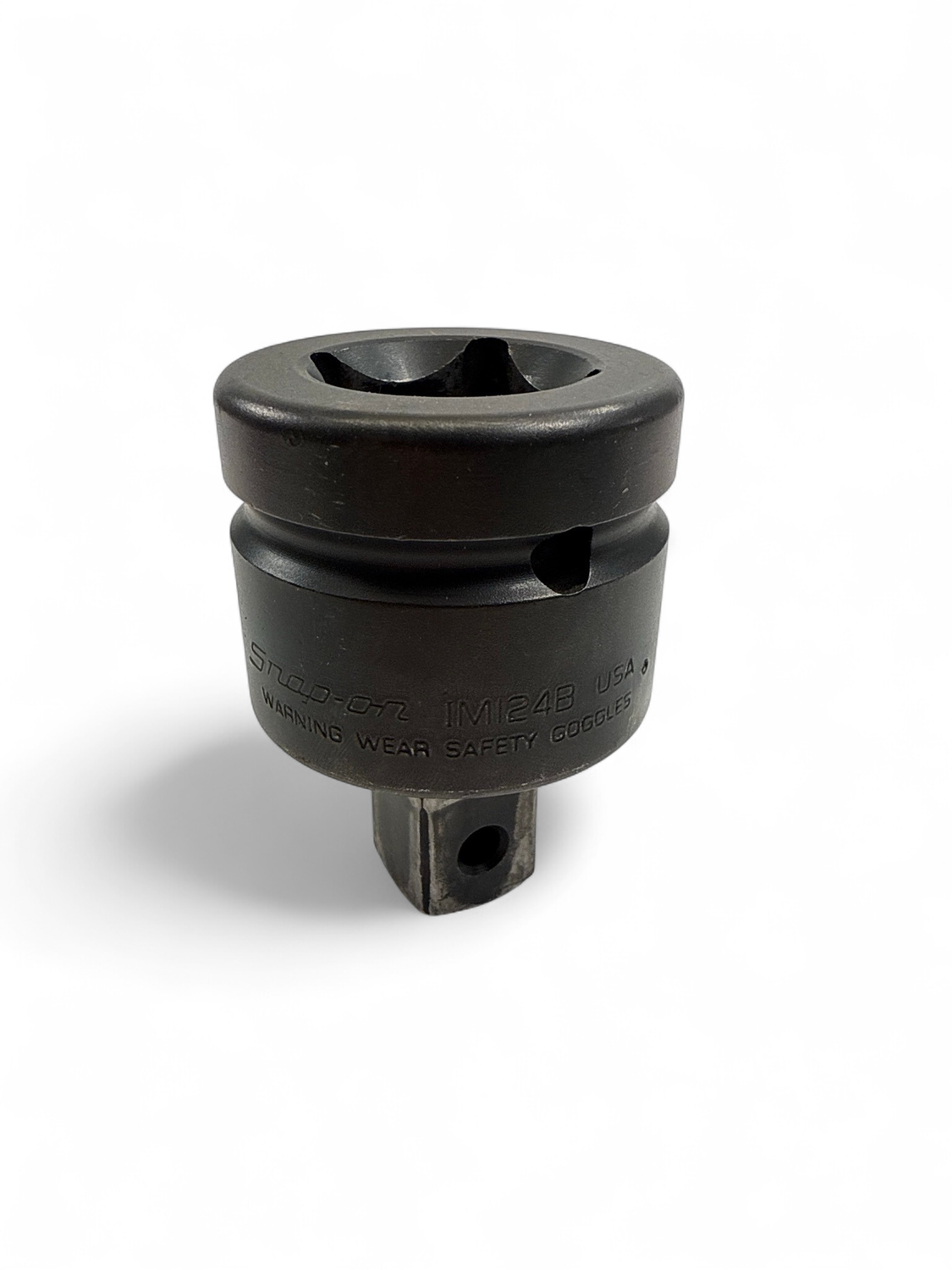 Snap On 1" Drive 2-3/16" Square Drive Pin Hole Impact Adaptor, 1" Internal Drive x 3/4" External Drive, IM124B