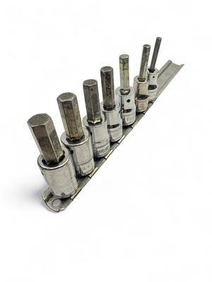 Snap On 7 Pc. 3/8" Drive Metric Hex Bit Socket Set (4-10 mm) 207EFAMY