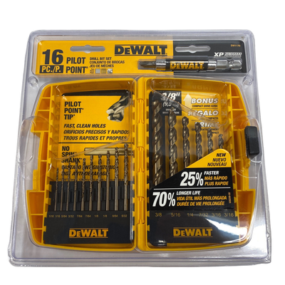DeWalt 16 Piece Drill Bit Set, DW1170 DeWalt 16 Piece Drill Bit Set, DW1170