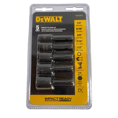 DeWalt 5 Piece Magnetic Nut Driver Set, DW2235IR