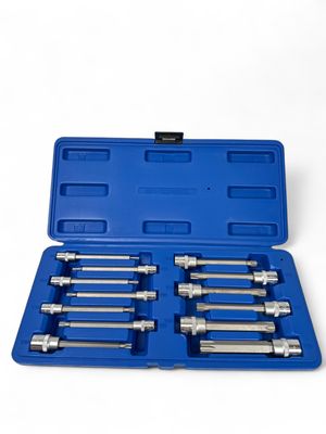 Cornwell 13 Piece 1/4” & 3/8” Drive Long Star Bit Socket Set, CBSTX1302SXL