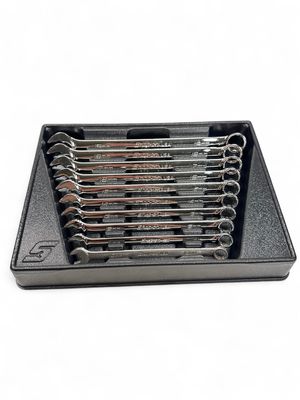 Snap On 10 Pc. 12-Point Metric Flank Drive Plus Combination Wrench Set (10–19 mm) SOEXM710