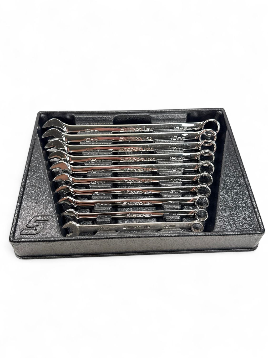 Snap On 10 Pc. 12-Point Metric Flank Drive Plus Combination Wrench Set (10–19 mm) SOEXM710