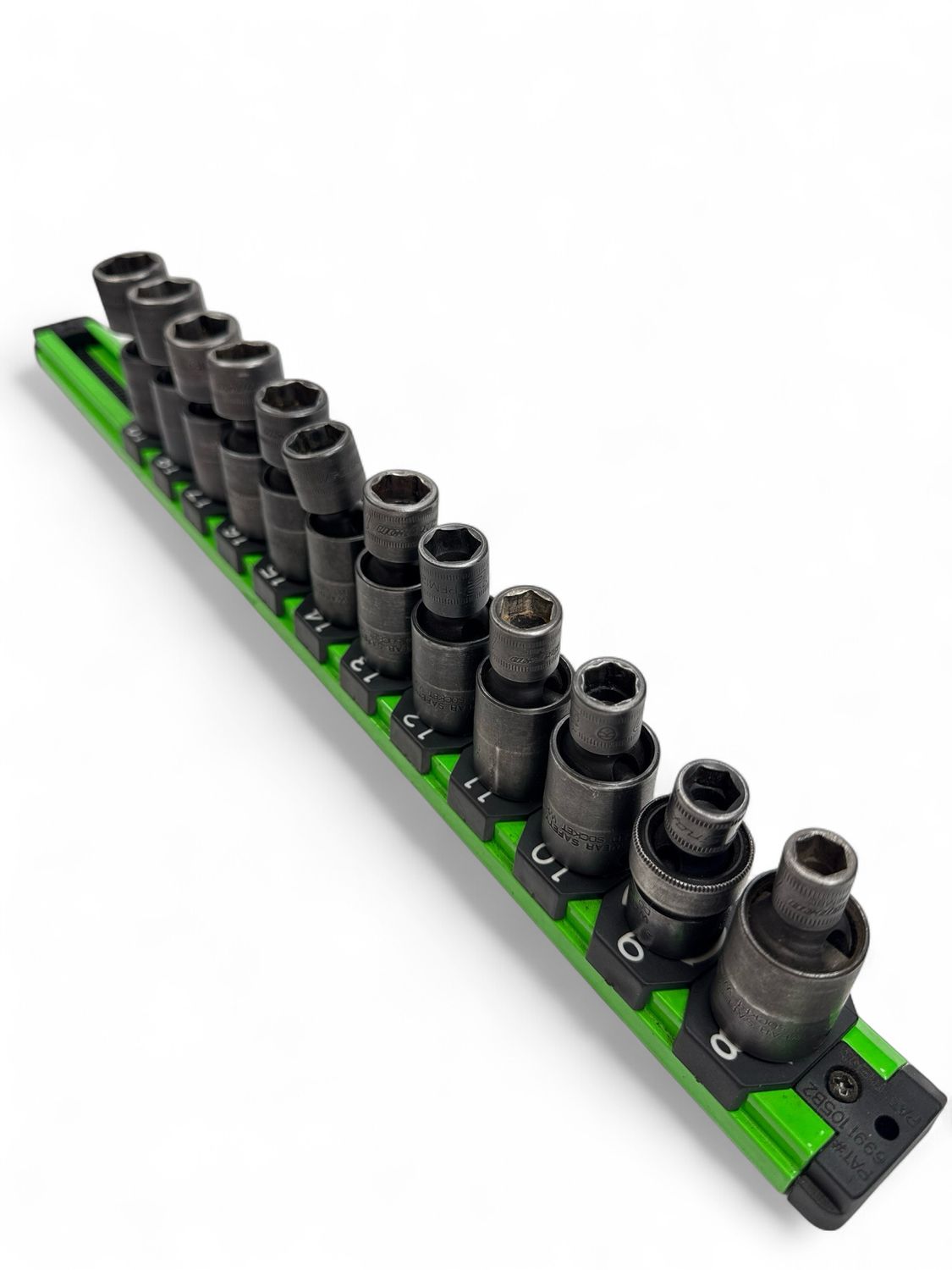 Snap On 12 Pc. 3/8" Drive 6-Point Metric Flank Drive Shallow Impact Swivel Socket Set (8-21 mm) 212IPFM