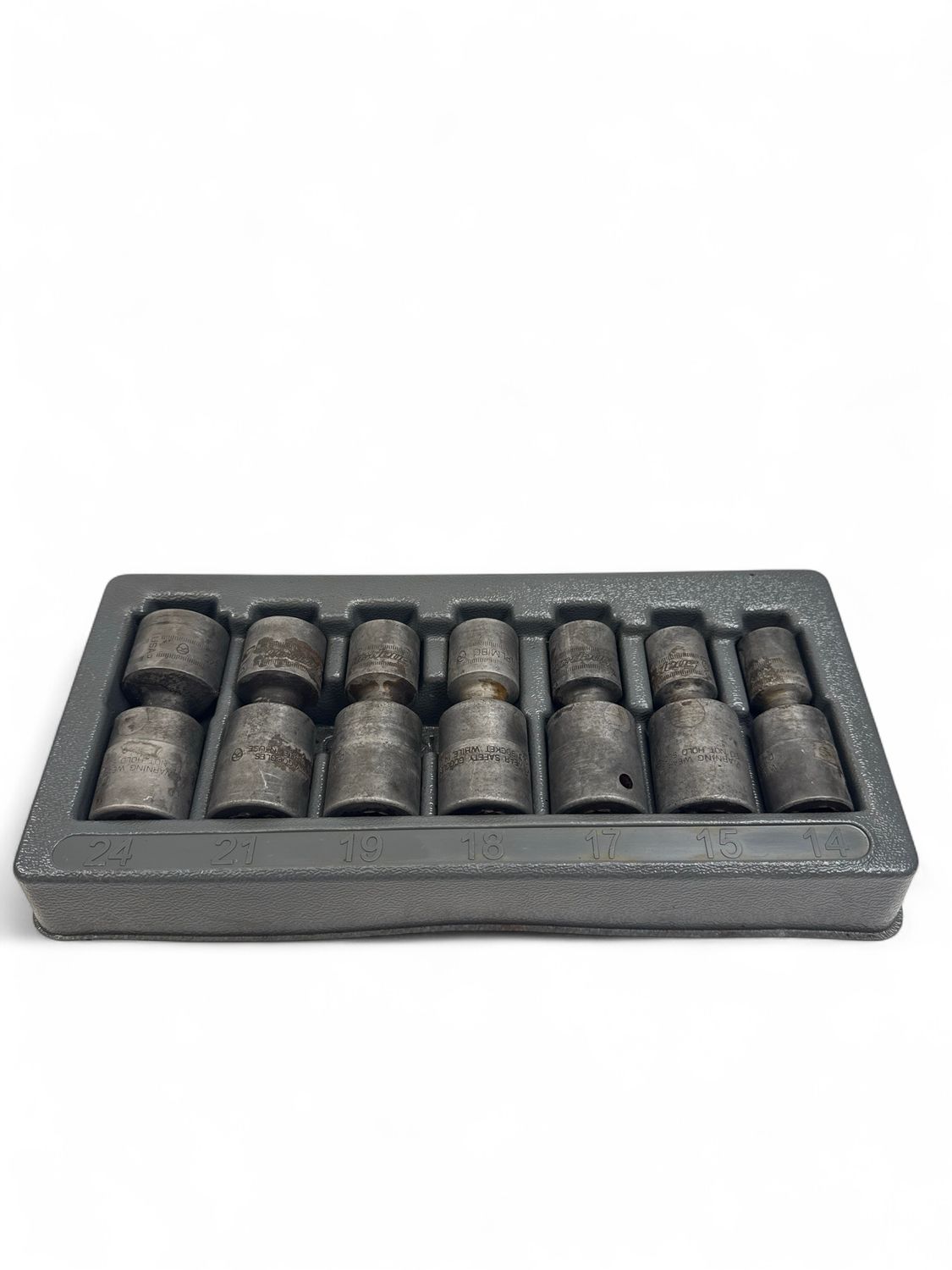 Snap On 7 pc 1/2" Drive 6-Point Metric Flank Drive® Shallow Impact ...