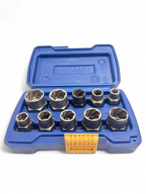 Irwin 10 Pc Metric & SAE Bolt Extractor, 2P12489
