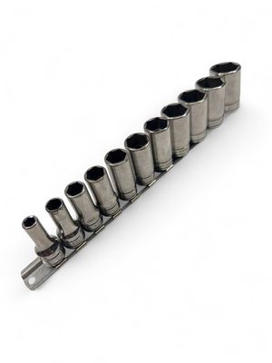 Snap On 11 pc 3/8" Drive 6-Point SAE Flank Drive® Semi-Deep Socket Set (1/4-7/8"), 211FSSY