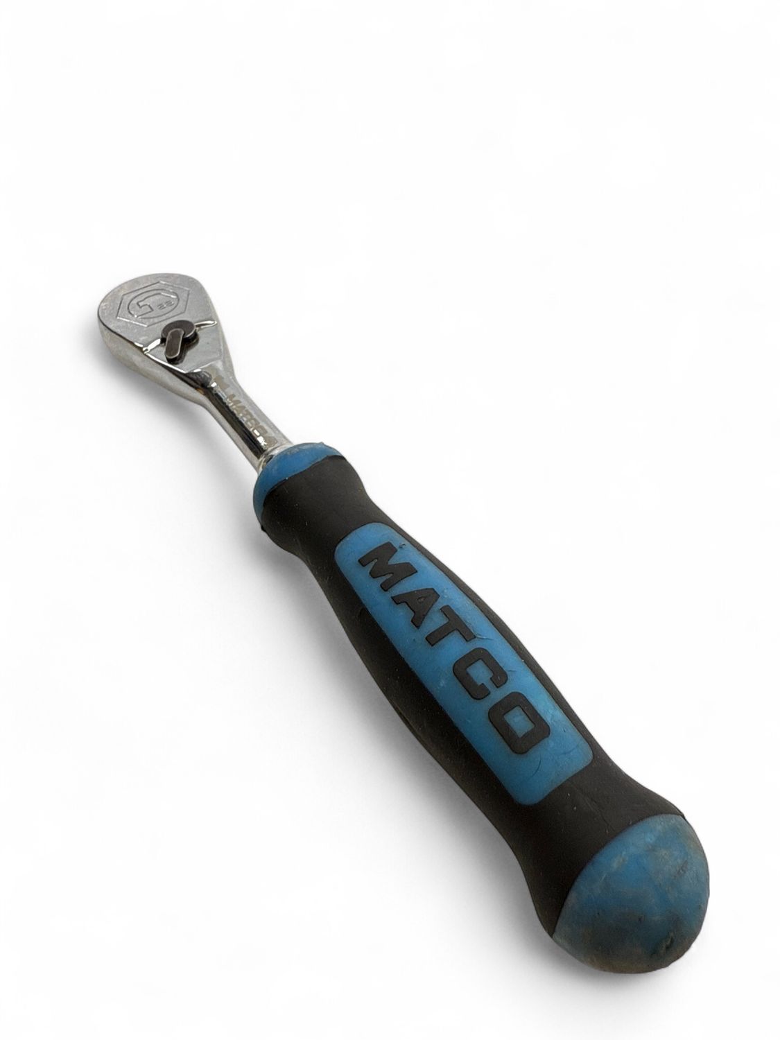 Matco 1/4" Drive 6-1/2" EIGHTY-8 Tooth Fixed Ratchet With Ergo Handle - Blue, AFR58B