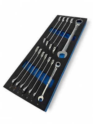 Cornwell Blue Power 12pc Ratcheting Wrench Set (8mm-19mm), BPRW12MST