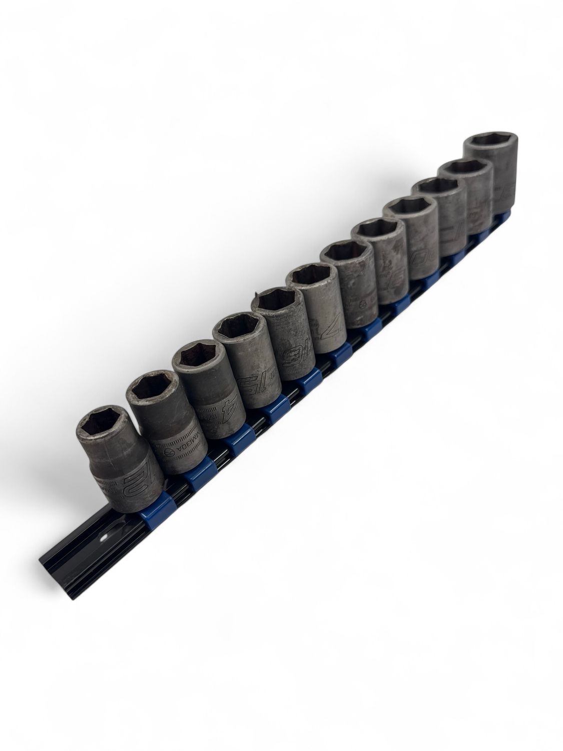 Snap On 12 pc 1/2" Drive 6-Point Metric Flank Drive® Semi-Deep Impact Socket Set (12-23mm), 312IMMS