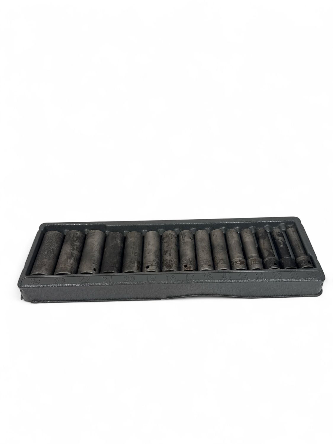 Snap On 15 Pc. 1/2" Drive 6-Point Metric Flank Drive Deep Impact Socket Set (10-24 mm) 315SIMMYA