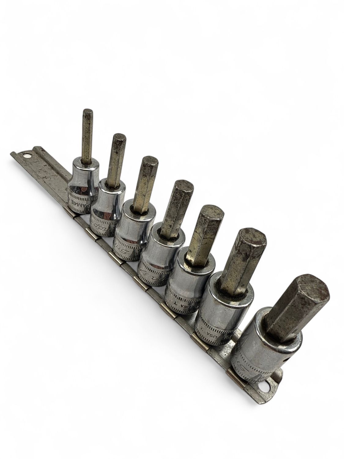 Snap On 7 Pc. 3/8" Drive Metric Hex Bit Socket Set (4-10 mm) 207EFAMY