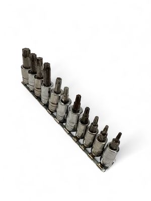 Snap On 11 Pc. Combination Drive Torx Bit Standard Socket Set (T10-T55) 212EFTXY