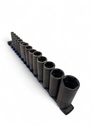 Snap On 14 Pc. 3/8" Drive 6-Point Metric Flank Drive Deep Impact Socket Set (8-19, 21 and 24 mm) 214SIMFMYA